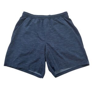 Men’s Lululemon Heathered Navy Athletic Athleisure Workout Shorts Size MEDIUM